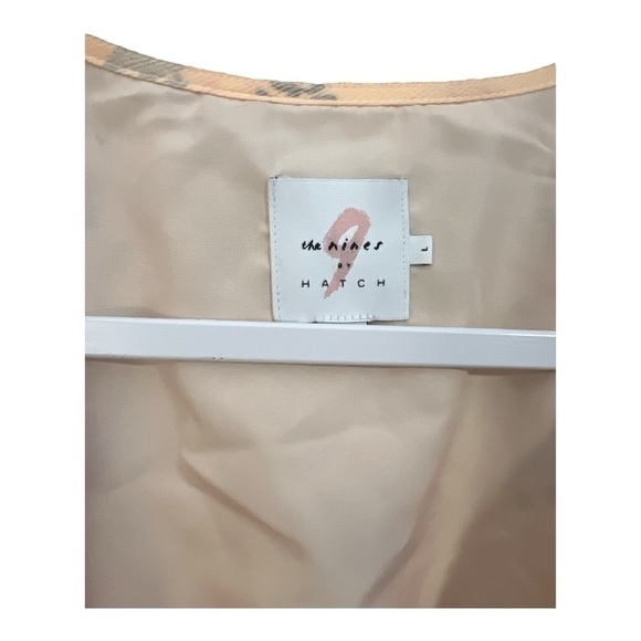 The Nines by Hatch Peach Chiffon Floral Midi Maternity Dress Size Large R1 - Picture 2 of 6